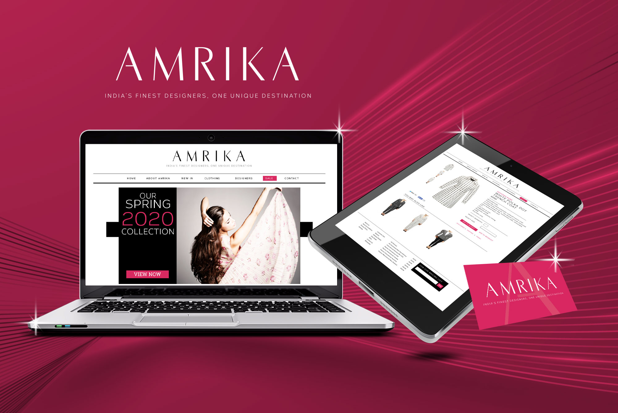 Amrika - Logo, website designs & business stationery