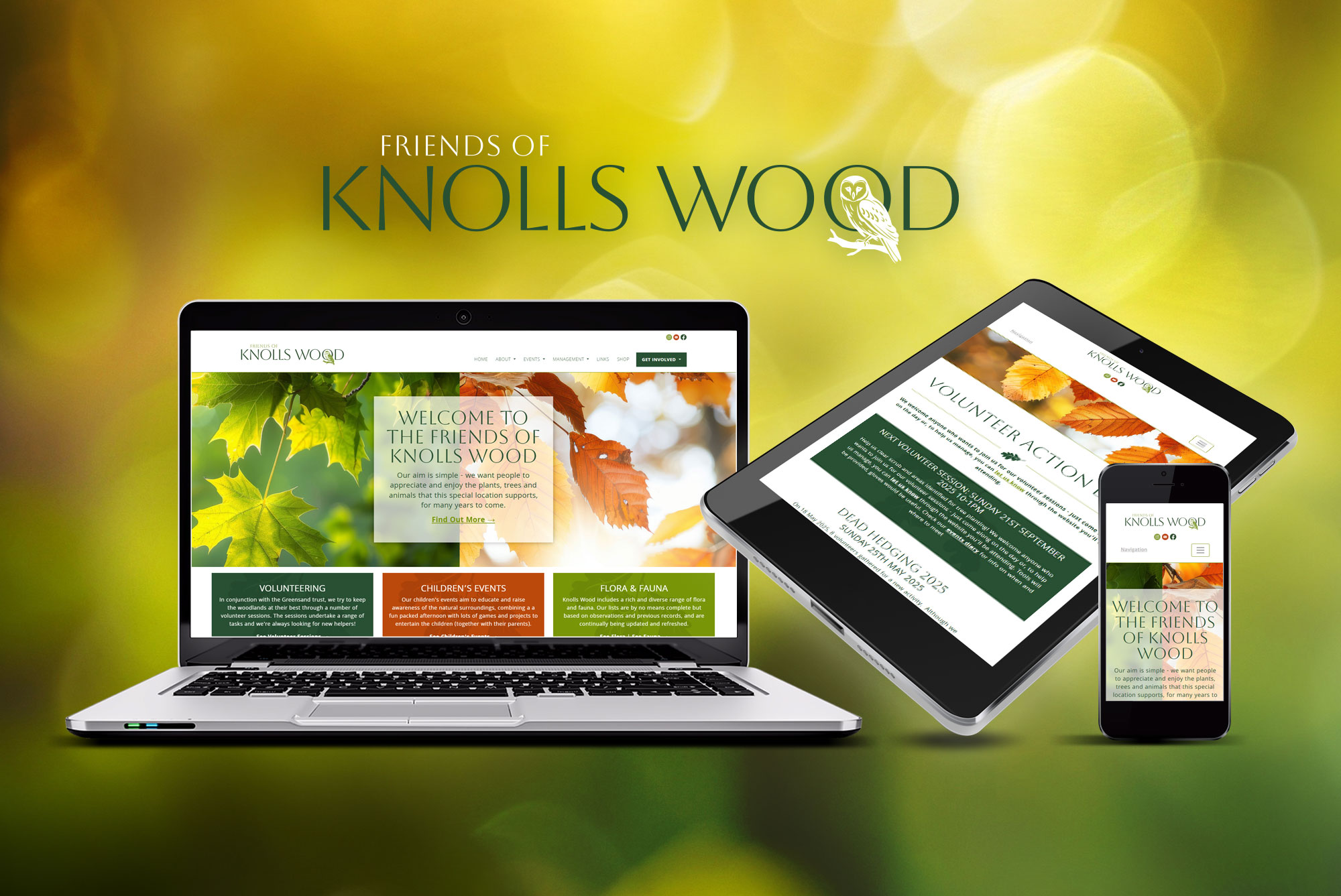 Knolls Wood - Logo and website