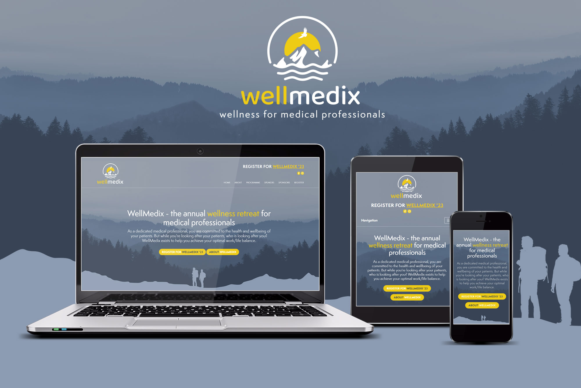 WellMedix - Logo, website and printed promotional materials